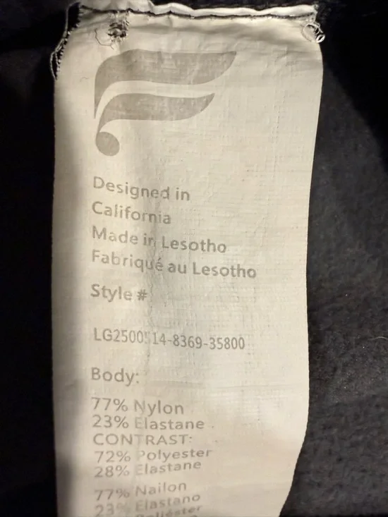 Fabletics Women’s Cold Weather High Waisted Pocket Leggings Onyx Smudge Size M - Picture 8 of 9